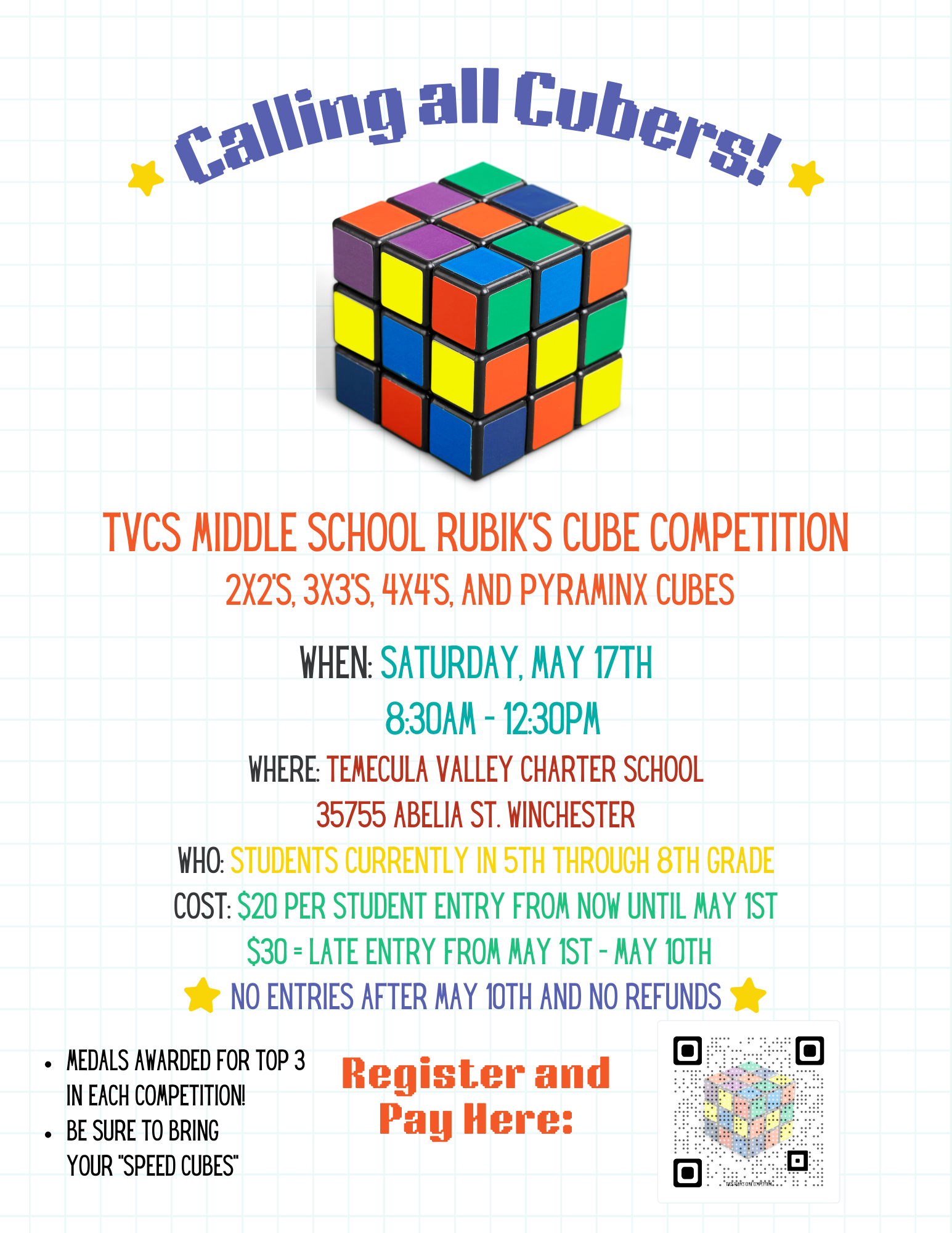 Rubik's Cube Competition - Temecula Valley Charter School